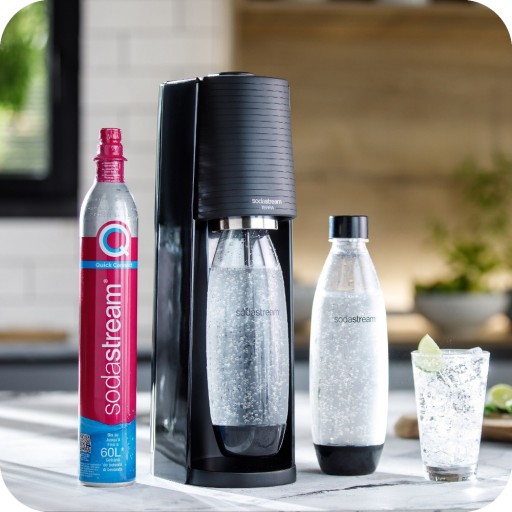 САТУРАТОР SODASTREAM ДЛЯ ГАЗИРОВАННОЙ ВОДЫ БОЛЬШОЙ НАБОР ИЗ 2 БУТЫЛОК + ГАЗ + БОЛЕРО