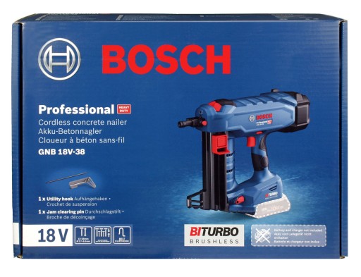ГВОЗДЕР ДЛЯ БЕТОНА И СТАЛИ 18V GNB 18V-38 BOSCH KORPUS