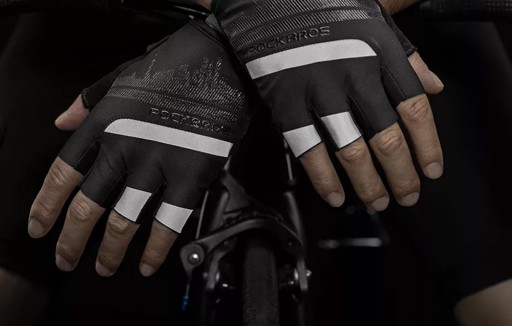 ROCKBROS WYTRZYMAŁE RĘKAWICZKI ROWEROWE KOLARSKIE ODBLASKI SPORTOWE GLOVES