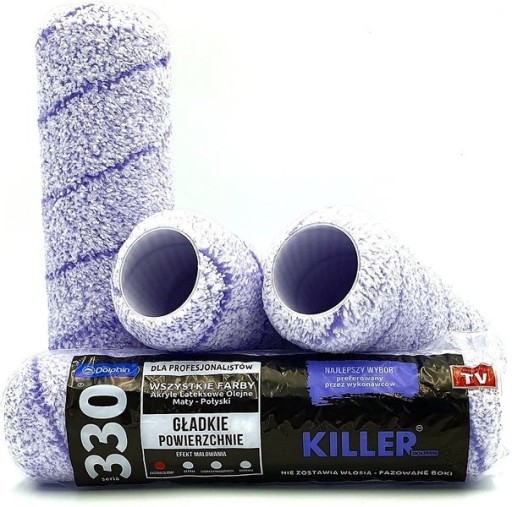 4x КАРТРИДЖИ ДЛЯ ПОКРАСКИ ВЕДРА С РУЧКОЙ KILLER ROLLER STICK