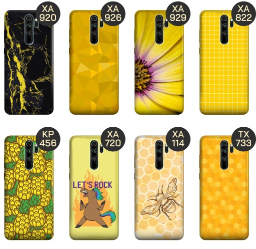 ETUI DO XIAOMI REDMI NOTE 8 PRO WZORY ŻÓŁTE SŁONECZNE YELLOW OBUDOWA CASE