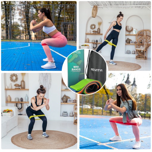 ZESTAW 4 GUM DO ĆWICZEŃ POWER BAND + 5 GUM TAŚM OPOROWYCH MINI BAND PREMIUM