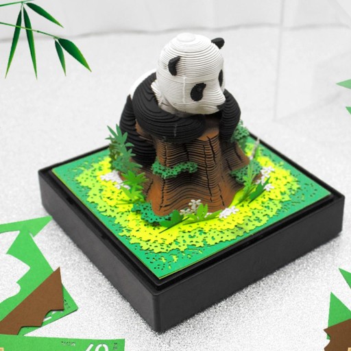 Настольный календарь 2024 3D Panda Блокнот из бумаги со светодиодной подсветкой 202