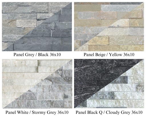 KAMIEŃ NATURALNY / KWARCYT STACKSTONE WHITE ELEWACJE/ŚCIANY 10x36x0,8-1,3cm