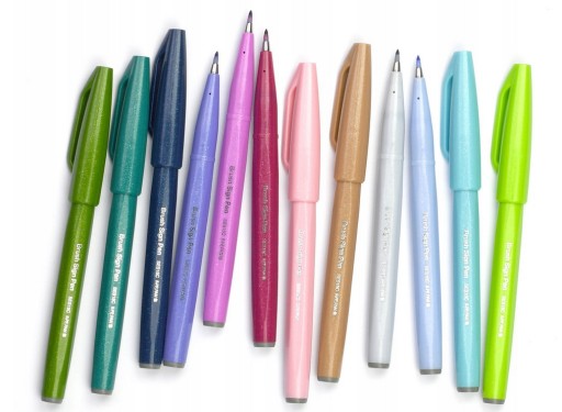 PENTEL Touch Brush Pen кисть-ручка для каллиграфии с надписью ТЕМНО-ЖЕЛТЫЙ