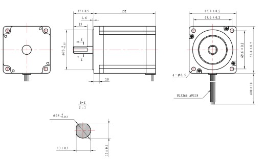 Шаговый двигатель NEMA 34 12Нм 13Нм 6А ОРИГИНАЛ!