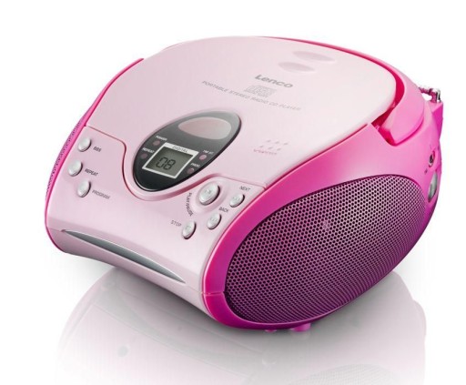Radioodtwarzacz LENCO SCD-24 CD FM Różowy