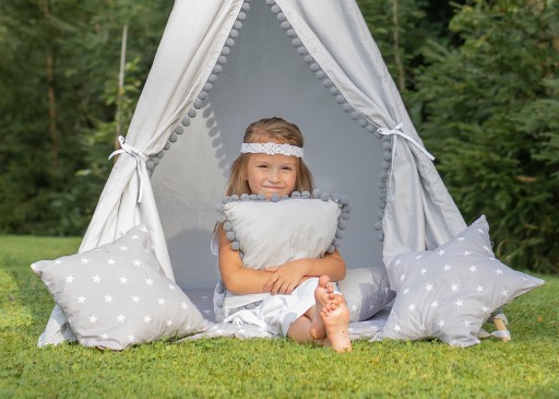 Детская палатка TIPI POMPON + каркас СТАБИЛИЗАТОР