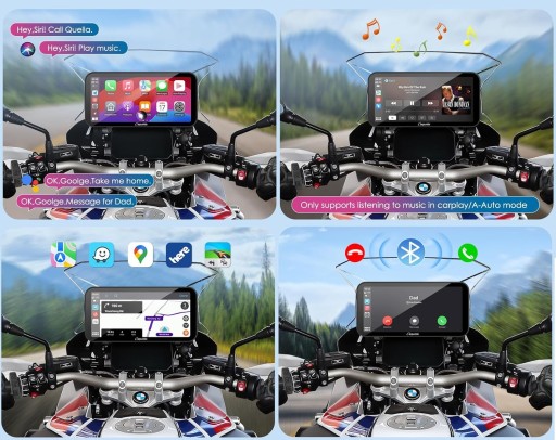 Карпурид W603B BMW Мотоцикл GPS CarPlay Водонепроницаемый 6,3 
