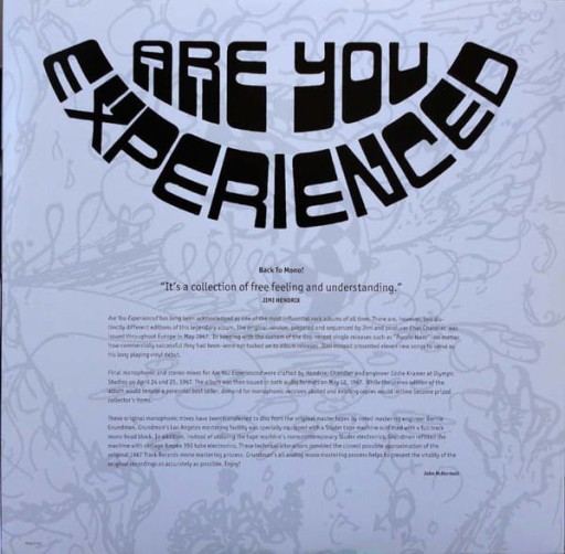 JIMI HENDRIX&THE EXPERIENCE Are You Experienced LP