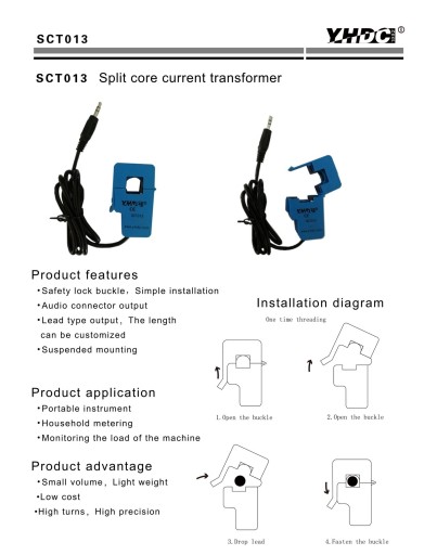 Датчик переменного тока, SCT013-60A-1V