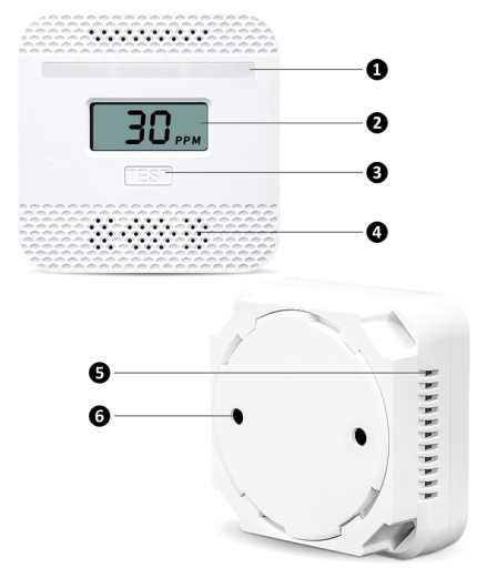 ДАТЧИК ДЫМА И УГАРНОГО ГАЗА CO2 ДАТЧИК ЖК-дисплея HD MINI