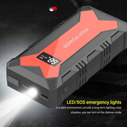 POWERBANK DO ROZRUCHU SAMOCHODOWEGO WYŚWIETLACZ LCD 30000 MAH