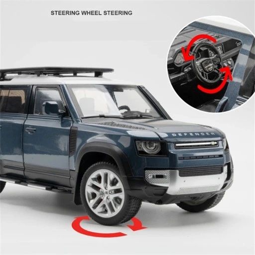 Модель внедорожника Range Rover Defender из алюминия в масштабе 1:18.