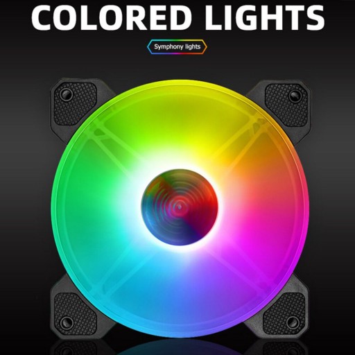 140-мм охлаждающий вентилятор с бесшумной RGB-подсветкой, маленький, 6-контактный, с бесшумной подсветкой, 3,6 Вт, 1 вентилятор