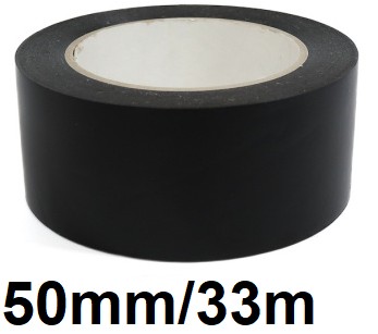 Taśma oznaczeniowa podłogowa izolacja PCV 50mm/33m CZARNA PAPER-TECH