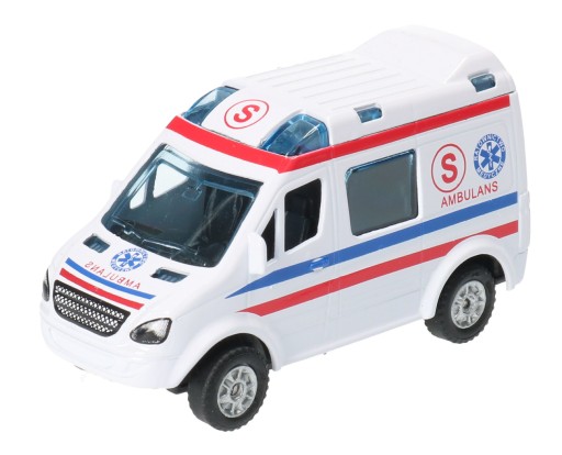 Van Pogotowie mini 8cm Autko metalowe z napędem