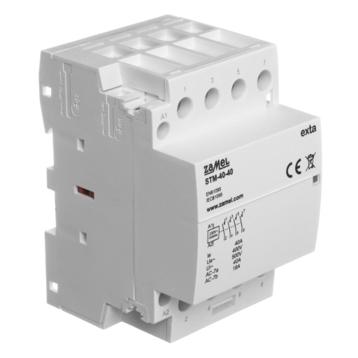 Контактор Zamel 40А, 4xНО, 230В AC | СТМ-40-40