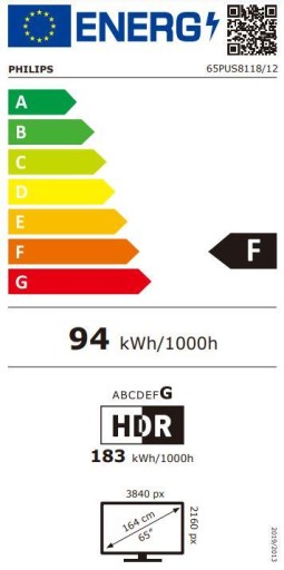 Philips 65PUS8118 65-дюймовый 4K UHD LED-телевизор, черный Ambilight Android