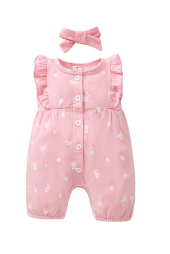 SHEIN BABY RAMPERS, РОЗОВЫЕ, УЗОР 68-74 ŁFA