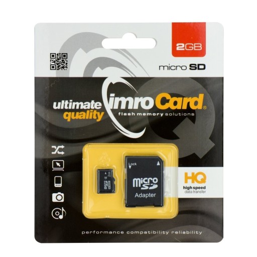 Карта памяти IMRO microSD 2 ГБ с SD-адаптером