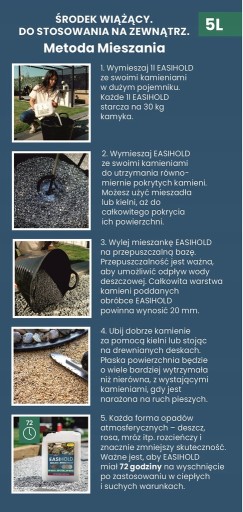 EASIHOLD 5 Litrów Spoiwo do klejenia kruszywa, kory, zrębki, kamienny dywan