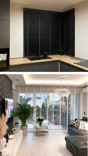 Żaluzje Drewniane Abachi na wymiar CLICKY 50mm 220x190cm