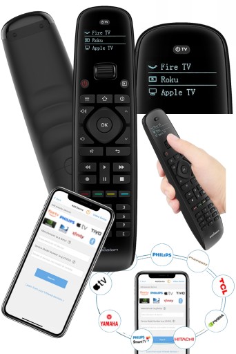 Универсальный пульт дистанционного управления ДиванБатон U2 OLED Bluetooth ИК программирование в приложении