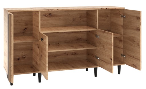 Большой широкий комод со шкафчиками для гостиной, 160 см L4