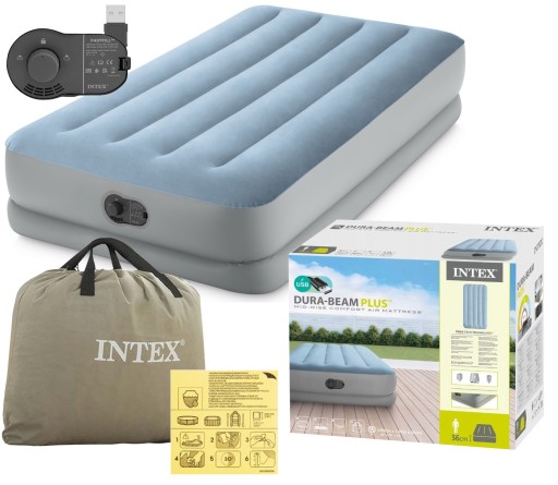 НАДУВНОЙ МАТРАС ДЛЯ КРОВАТИ INTEX 64157 99x191x36см USB НАСОС
