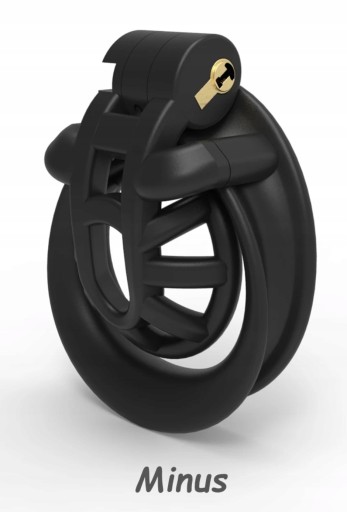 MAŁY CZARNY PAS CNOTY NEGATIVE SIZE CHASTITY 4 RINGI