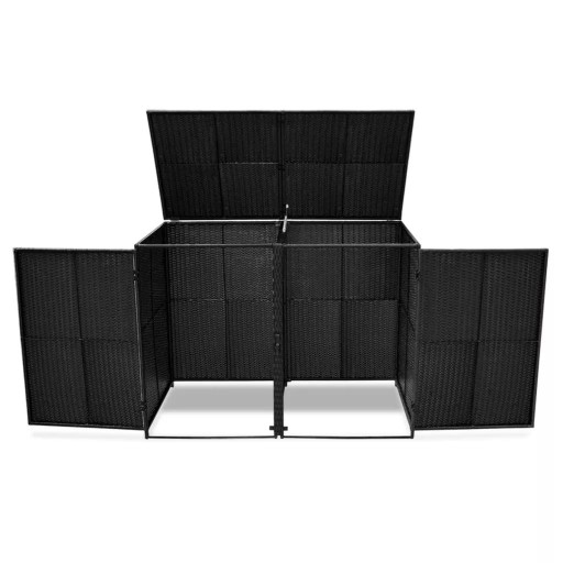 Чехол на 2 мусорных бака VidaXL 43887 черный 148 x 80 111 см