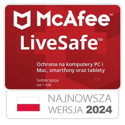 McAfee LiveSafe 1 место на 1 год