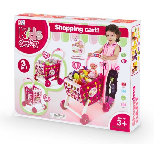 Ricokids 773401 розовая тележка для покупок