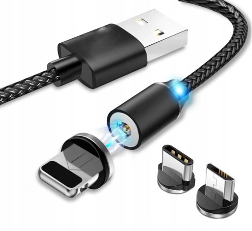 МАГНИТНЫЙ КАБЕЛЬ 3в1 MICRO TYPE-C USB-C к IPHONE