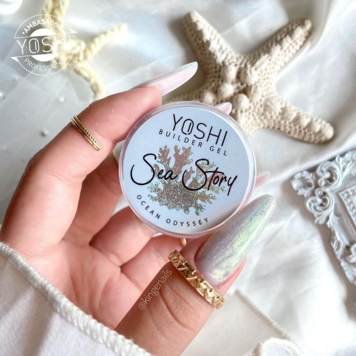Yoshi гель для наращивания ногтей Океанская одиссея Морская история гель бирюзовый + пилка для ногтей
