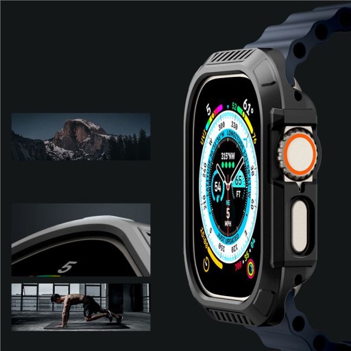 Etui do Apple Watch Ultra 2/1 49mm, Spigen Lock Fit, pancerny case, cover
