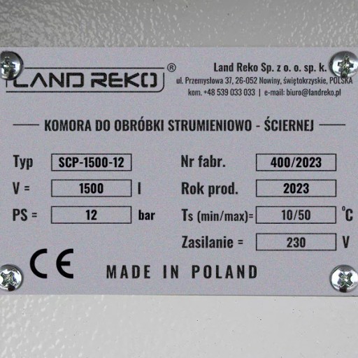 ПОЛЬСКИЙ ОЧИСТИТЕЛЬ КАБОТЫ ПОД ДАВЛЕНИЕМ 1500 Л
