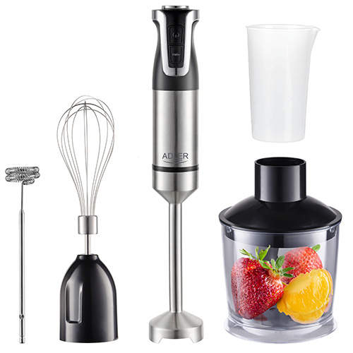 Blender Ręczny Zestaw 1800W Rozdrabniacz Turbo 4 Ostrza 20 Prędkości Adler