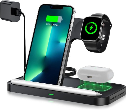Индуктивное зарядное устройство для IPHONE APPLE WATCH 3w115W кабель USB-C + блок питания