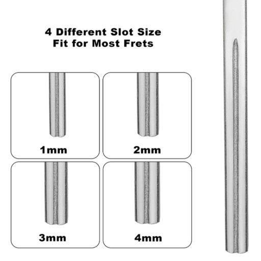 Professional file for polishing guitar frets with 2 covers