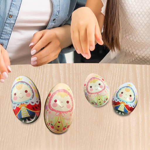 4 шт., жестяная коробка для пасхальных яиц, банки для печенья для детских подарков, весна
