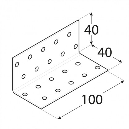 Угол монтажа 40 x 40 x 100