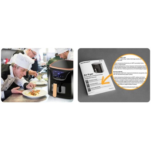 FRYTKOWNICA BEZTŁUSZCZOWA AIR FRYER FRYTOWNICA 5L
