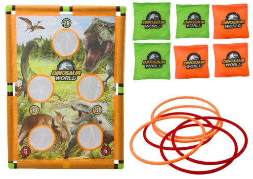 Аркадная игра: доска «Динозавры 2 в 1» Bag Throw Hoop