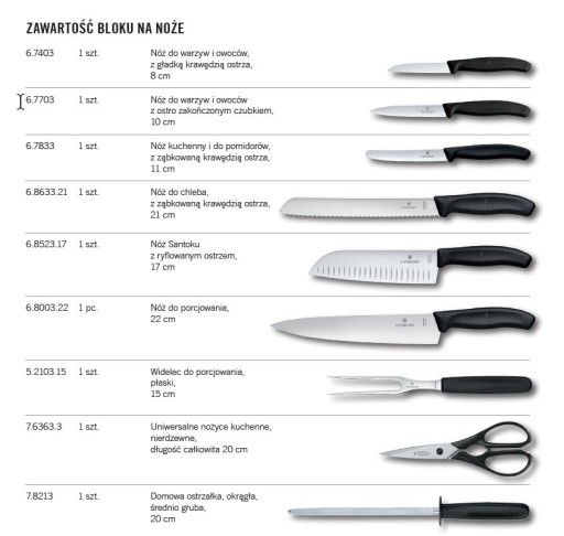 Zestaw noży Victorinox Swiss Classic 6.7193.9