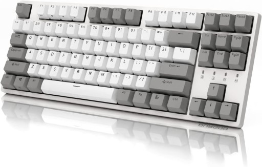 МЕХАНИЧЕСКАЯ КЛАВИАТУРА DURGOD TAURUS K320 CREAM WHITE CHERRY MX BLUE DE