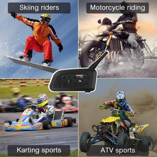EJEAS V6 PRO Bluetooth-гарнитура для внутренней связи мотоцикла, 6 гонщиков