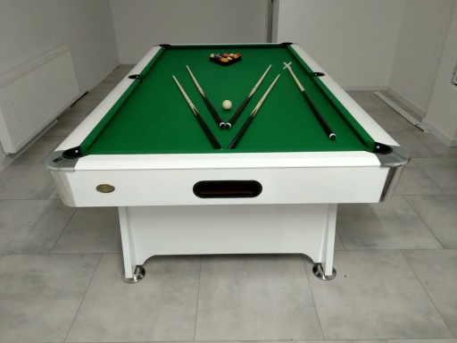 Белый бильярдный стол Radley Diamond Pool 7FT + накладка для теннисной вечеринки