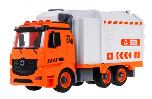 Автомобиль Мусоровоз Разобранный Мусоровоз + Контейнеры Учит детей Экологии